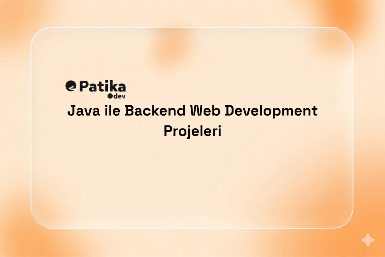 Java ile Backend Web Development Projeleri